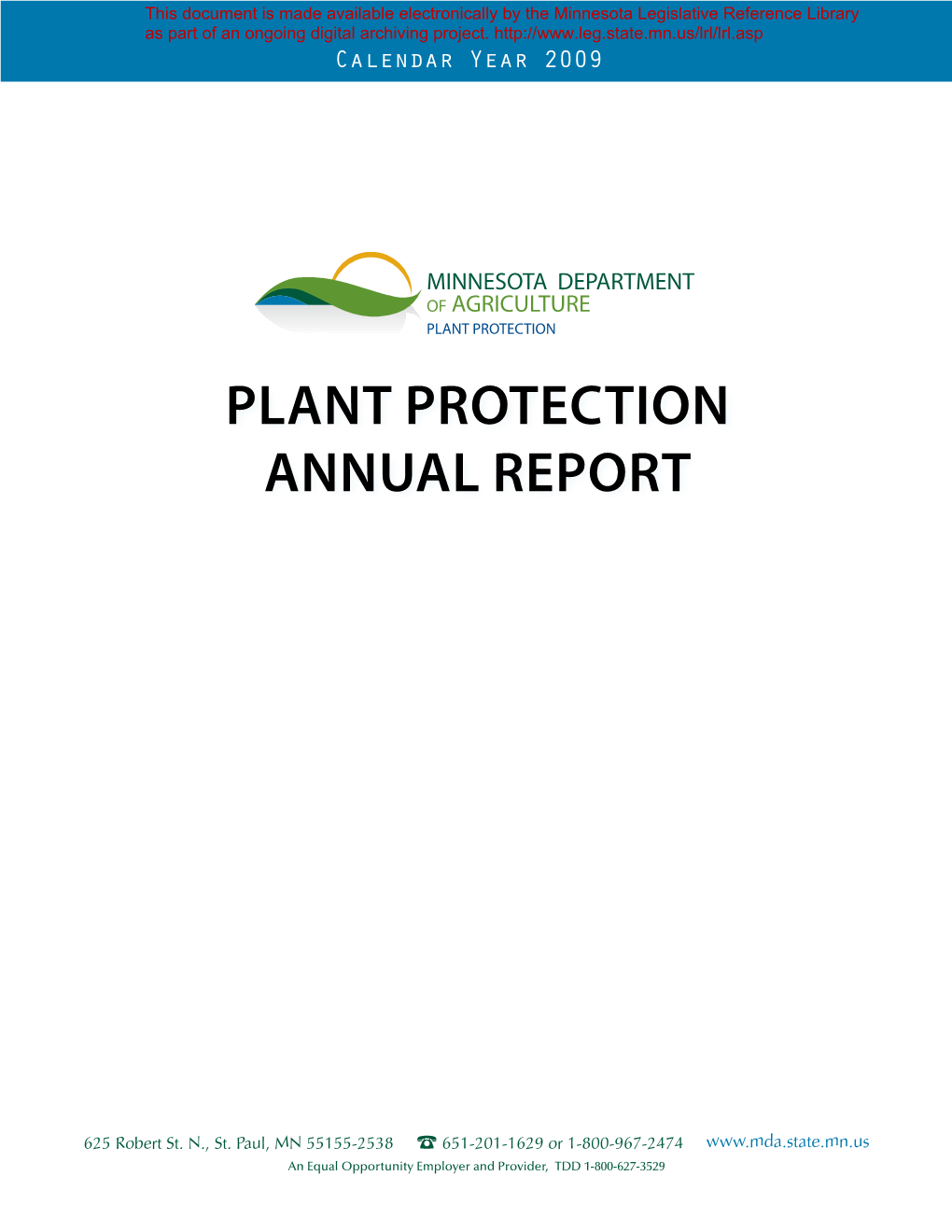 Plant Protection Annual Report