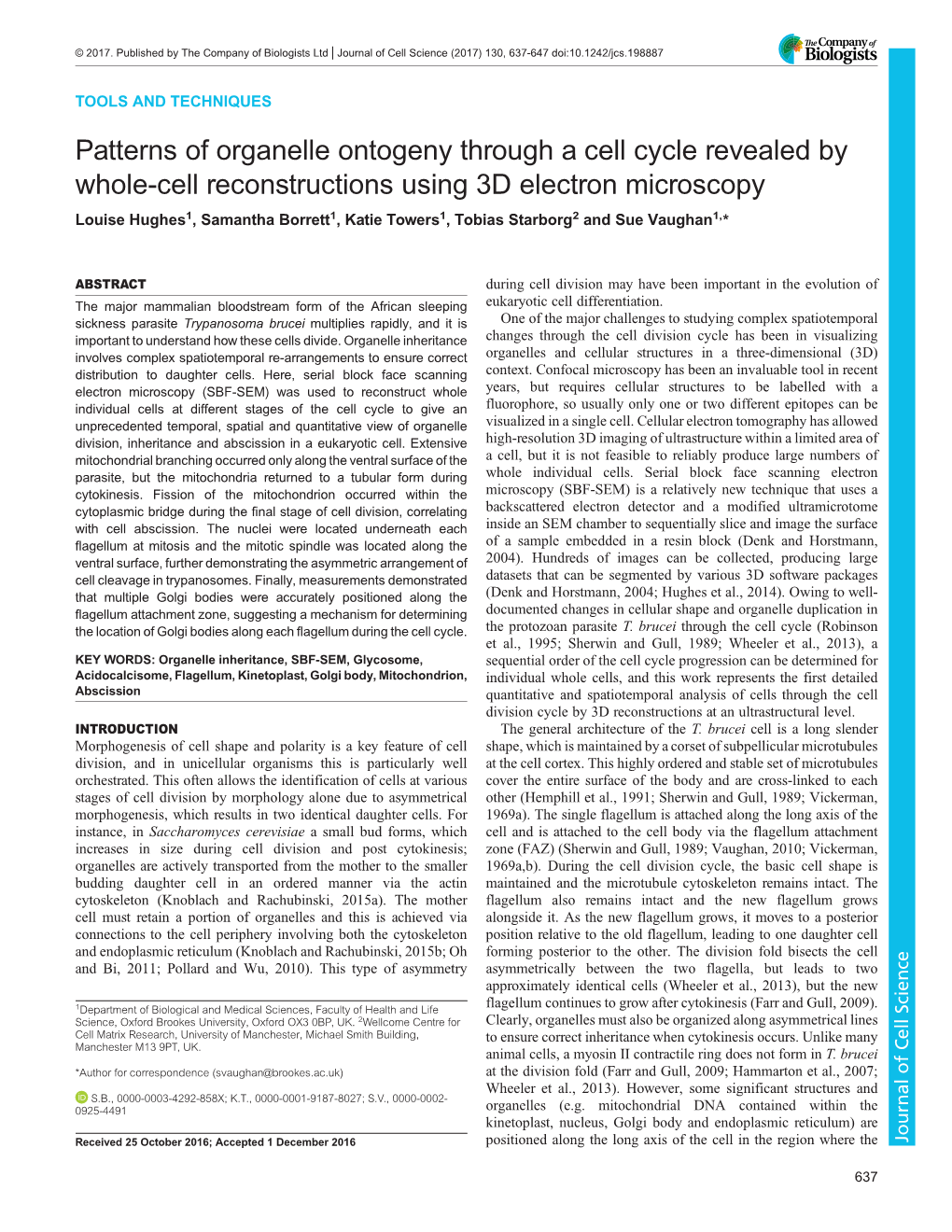 Patterns of Organelle Ontogeny Through a Cell Cycle Revealed By