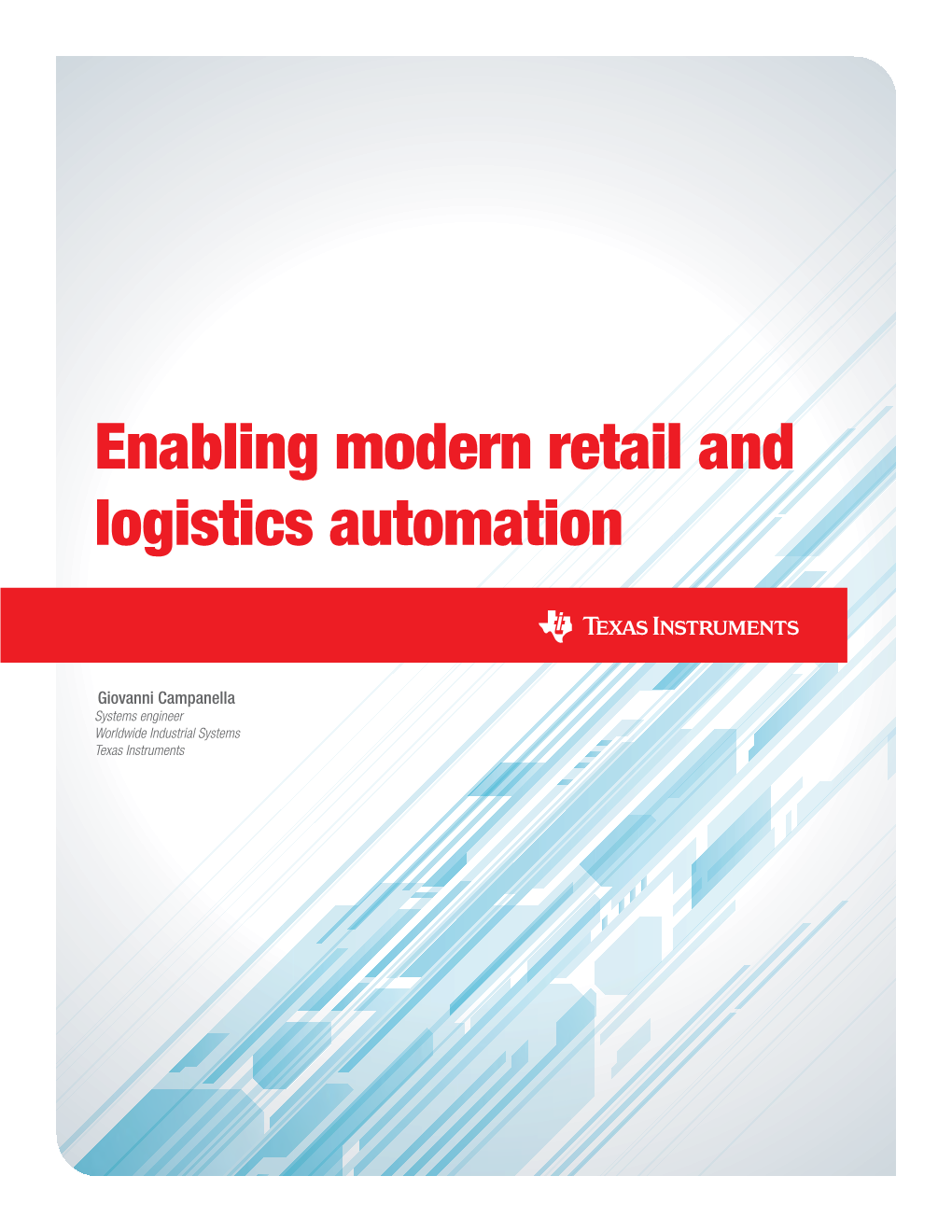 Enabling Modern Retail and Logistics Automation