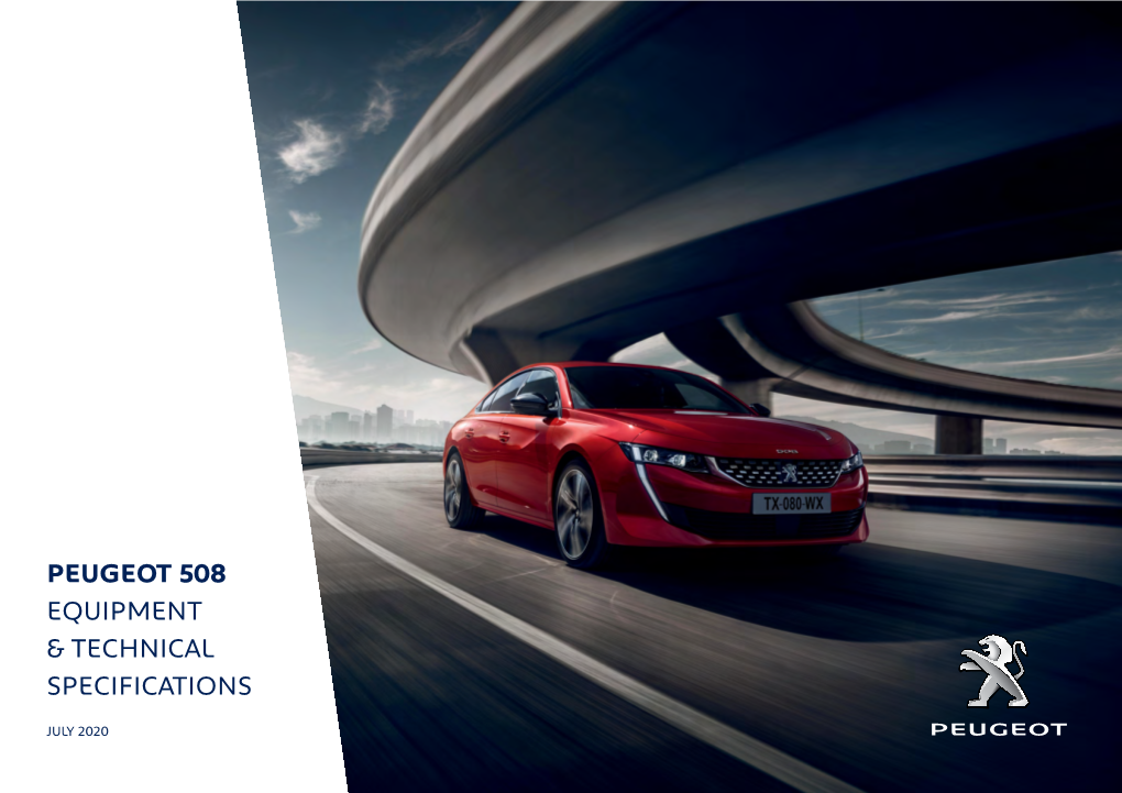 Peugeot 508 Equipment & Technical Specifications