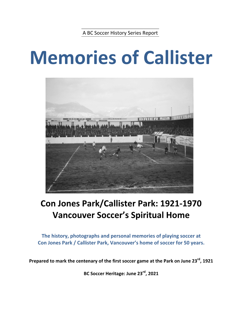 Memories of Callister