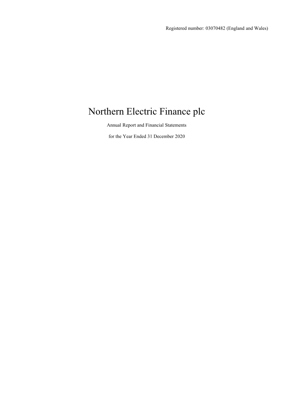 Northern Electric Finance Plc