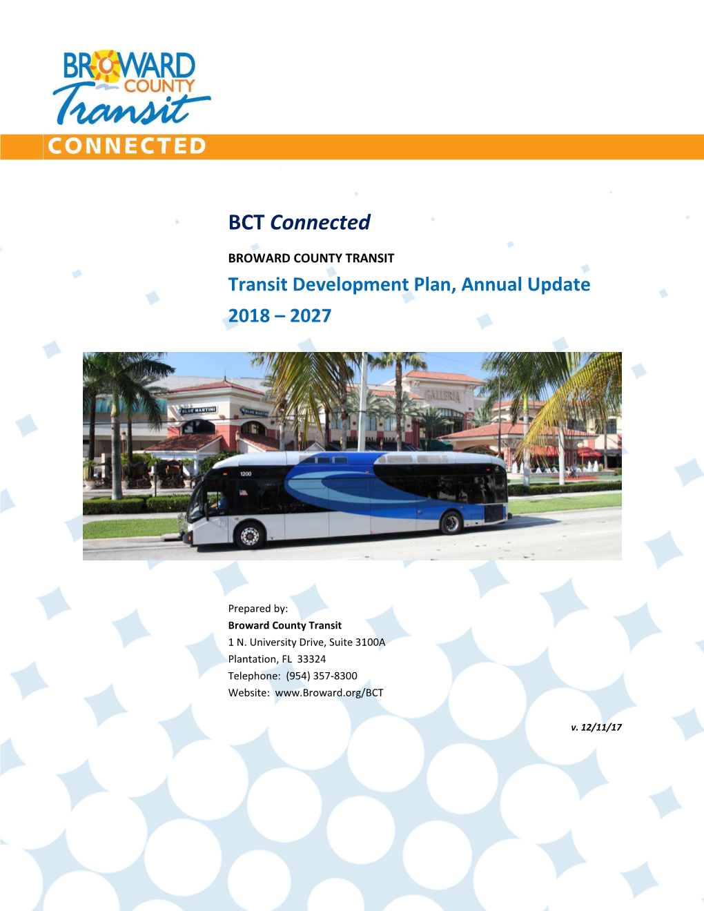 Transit Development Plan, Annual Update 2018 – 2027