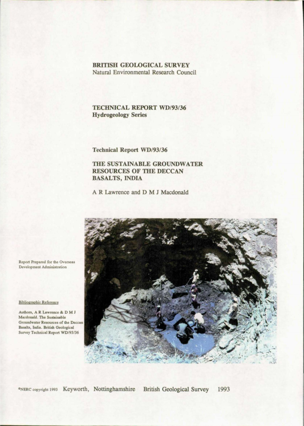 The Sustainable Groundwater Resources of the Deccan Basalts, India