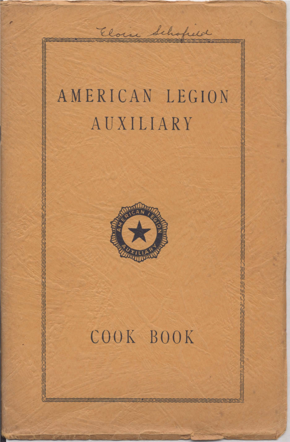 American Legion Auxiliary Cook Book