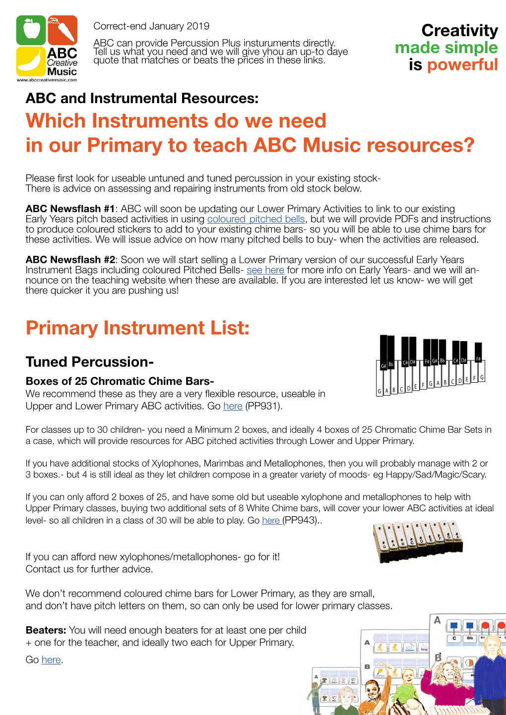 Which Instruments Do We Need in Our Primary to Teach ABC Music Resources?