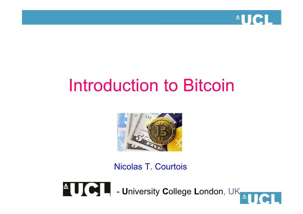 Introduction to Bitcoin