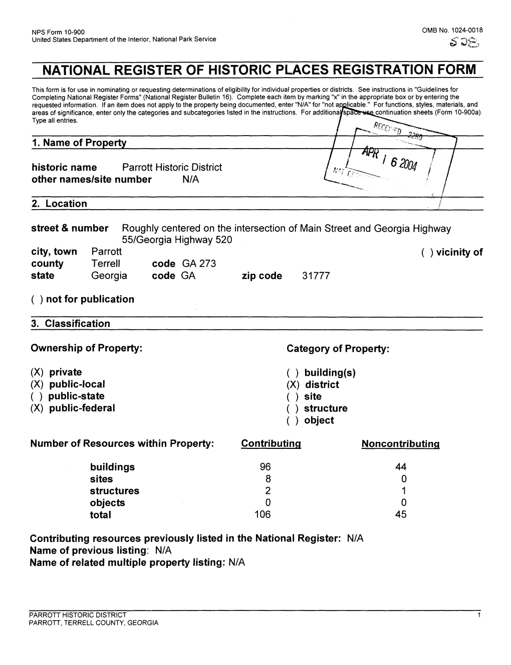 National Register of Historic Places Registration Form