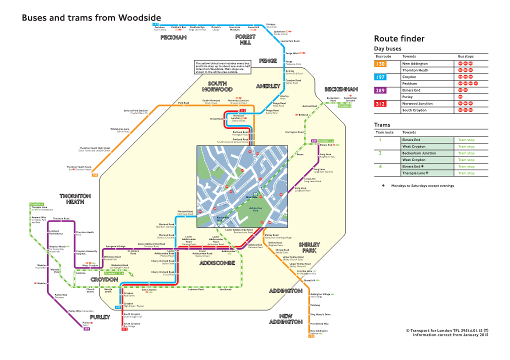 Buses and Trams from Woodside