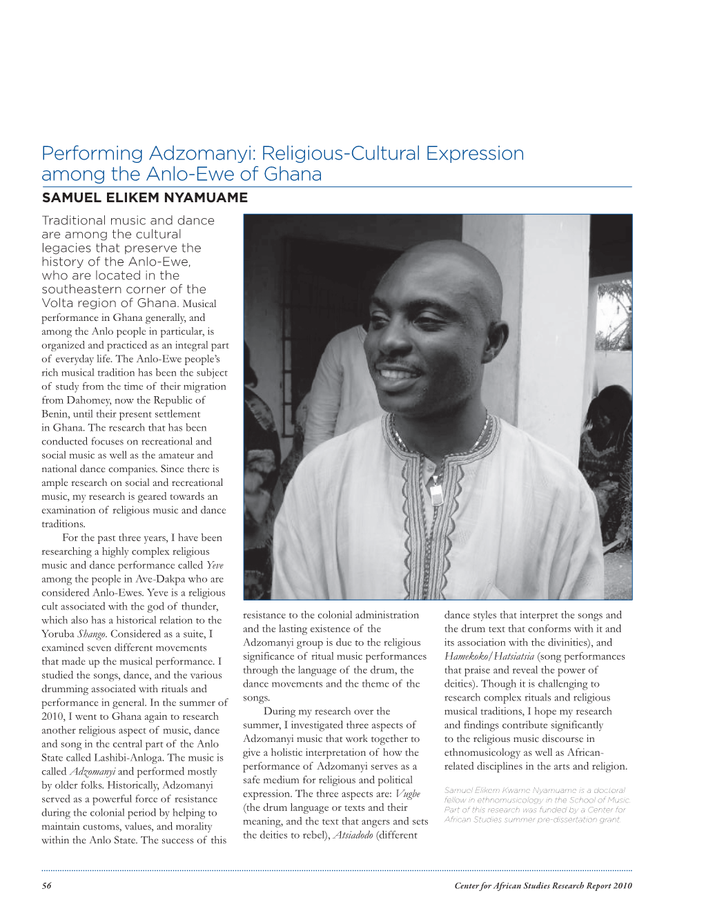 Religious-Cultural Expression Among the Anlo-Ewe of Ghana