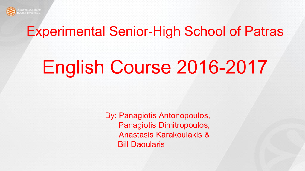 Experimental Senior-High School of Patras