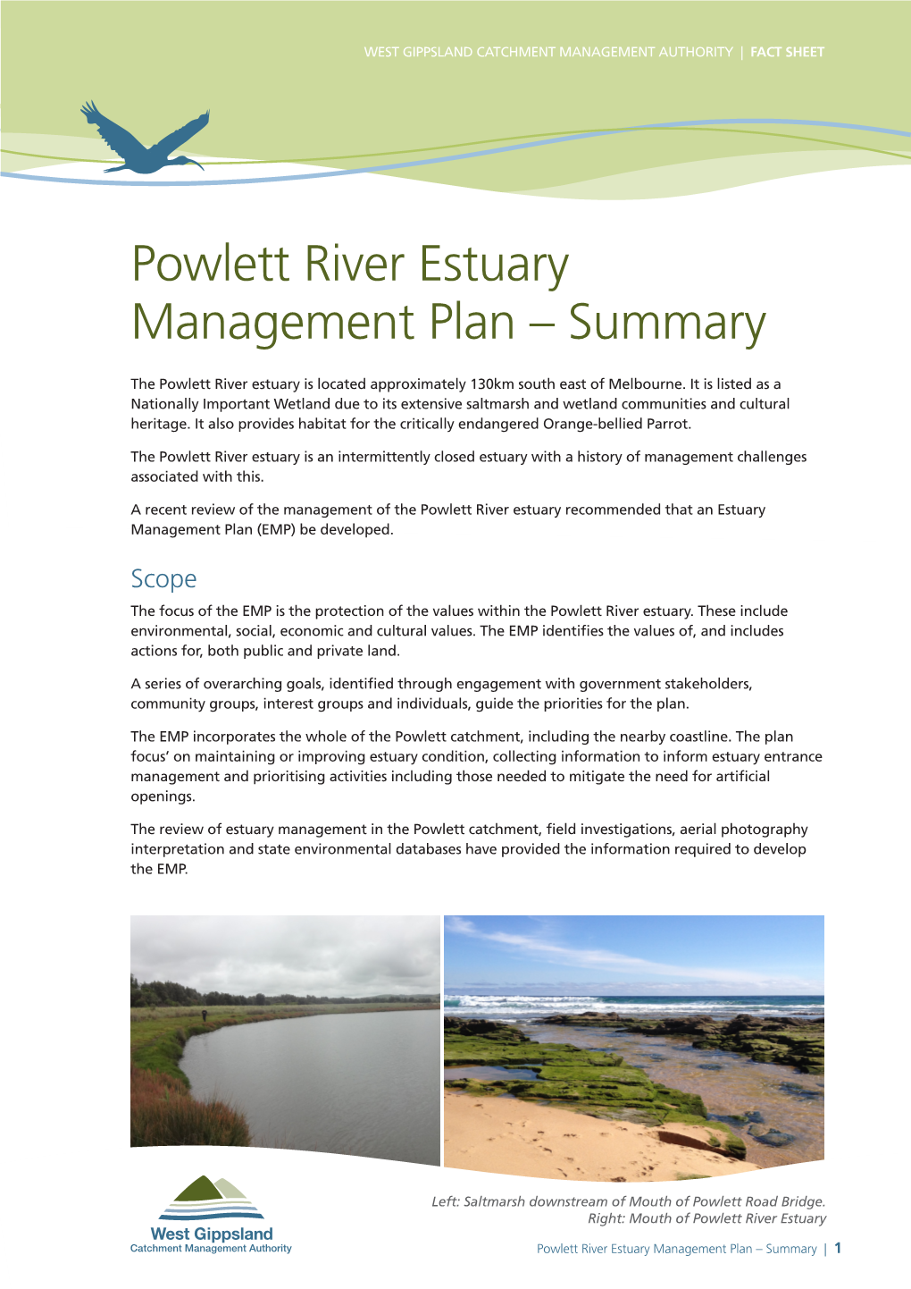 Powlett River Estuary Management Plan – Summary