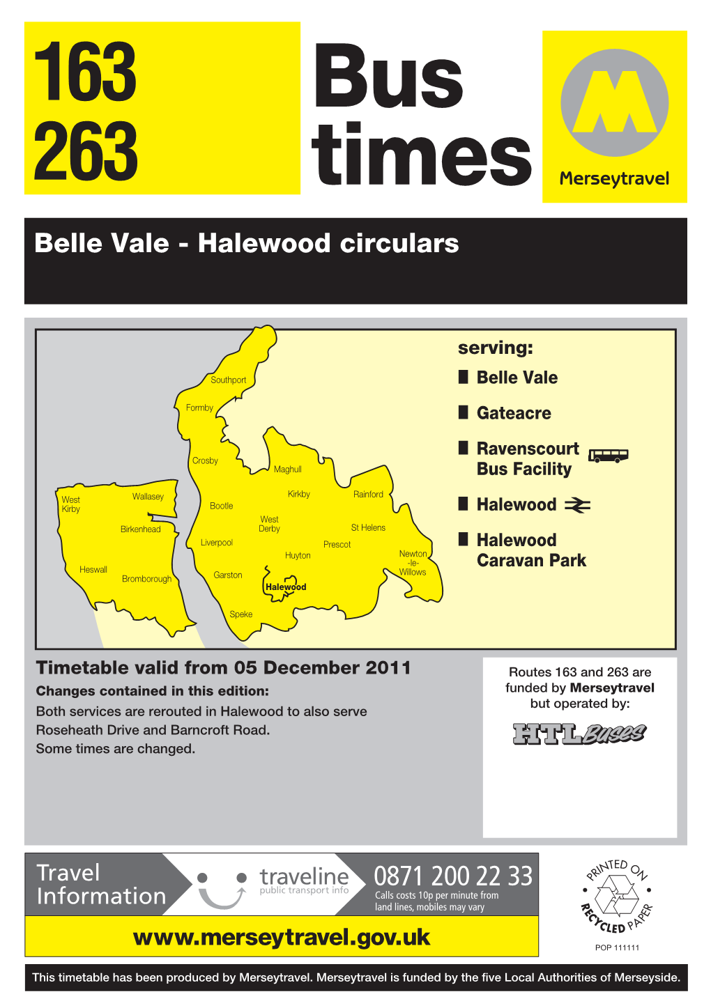 163 Belle Vale - Halewood Circular Merseytravel 263 Belle Vale - Halewood Circular Bus Service