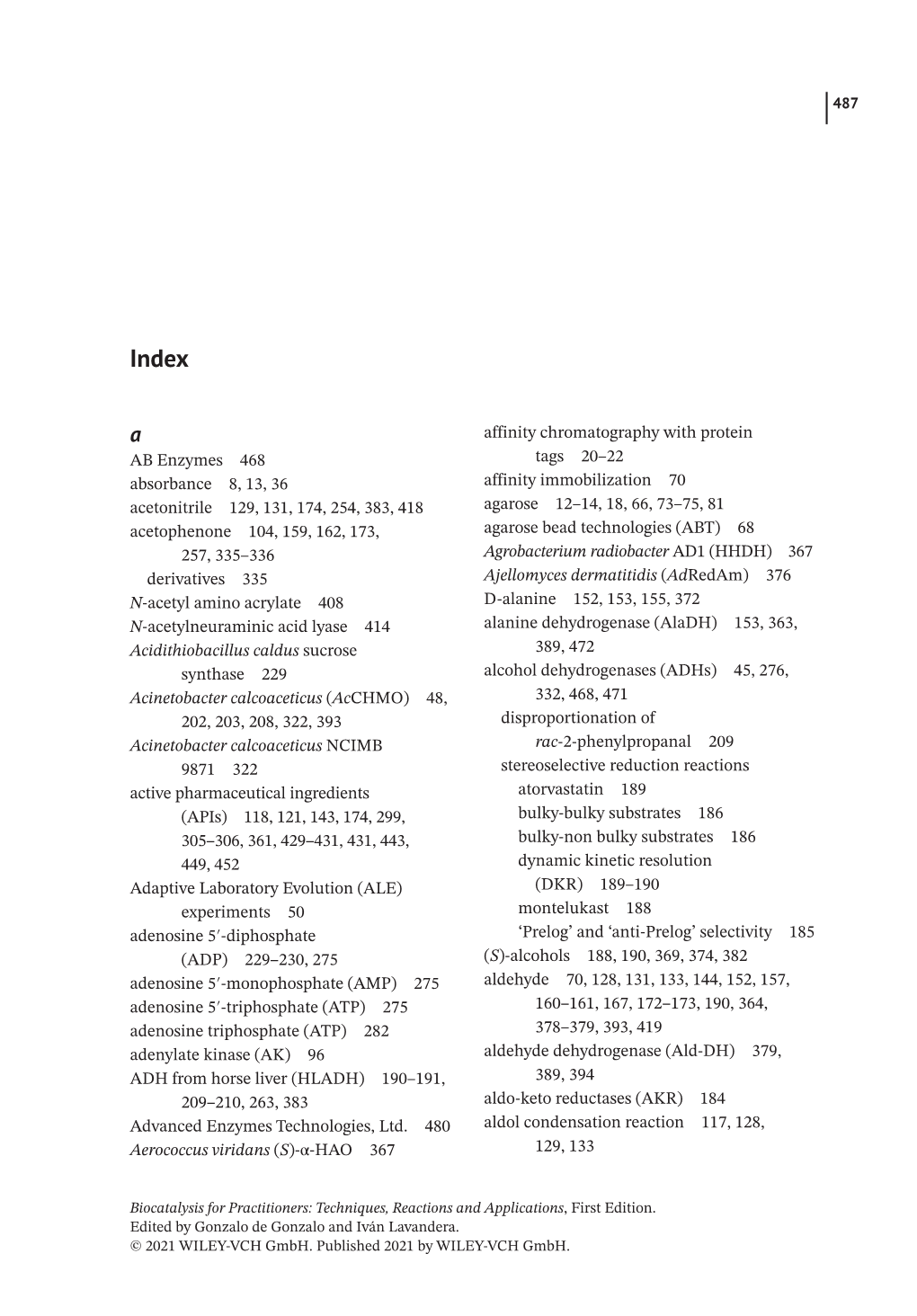 Index: Techniques, Reactions And&#X00a0