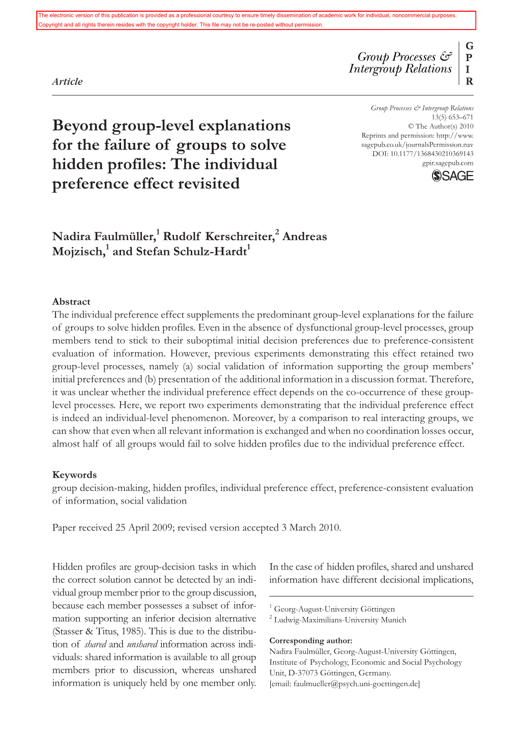Beyond Group-Level Explanations for the Failure of Groups