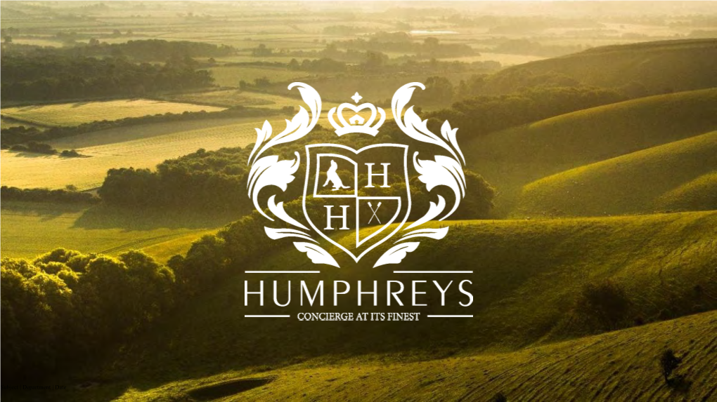 Subject | Department | Date HUMPHREYS of HENLEY OUR PROMISE