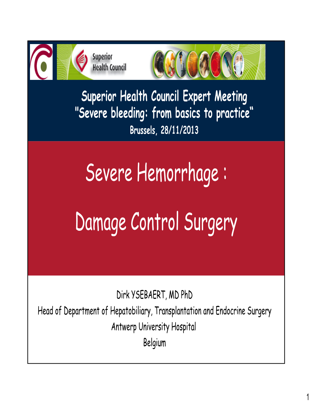 Severe Hemorrhage : Damage Control Surgery