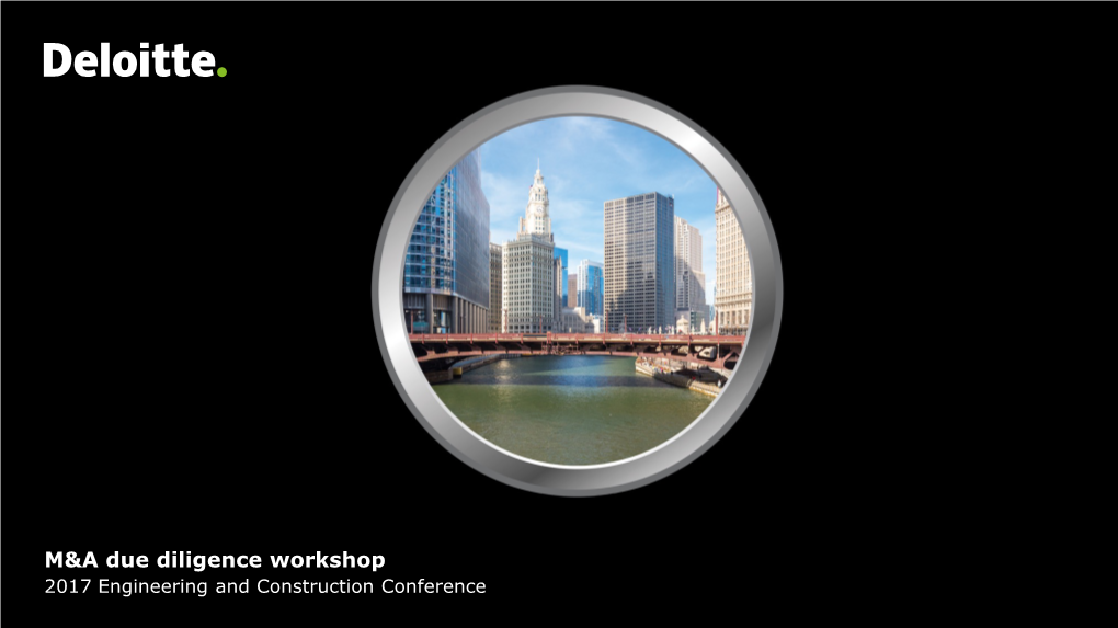 M&A Due Diligence Workshop