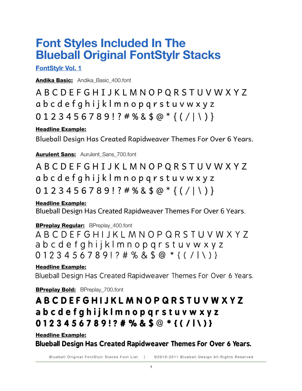 Blueball Fontstylr Stacks V6 Fonts Listing