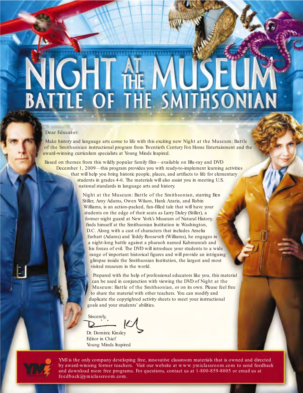 Battle of the Smithsonian Instructional Program from Twentieth Century Fox Home Entertainment and the Award-Winning Curriculum Specialists at Young Minds Inspired