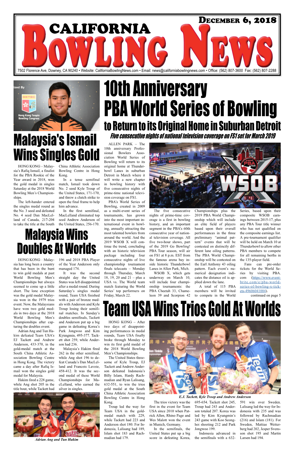 10Th Anniversary PBA World Series of Bowling