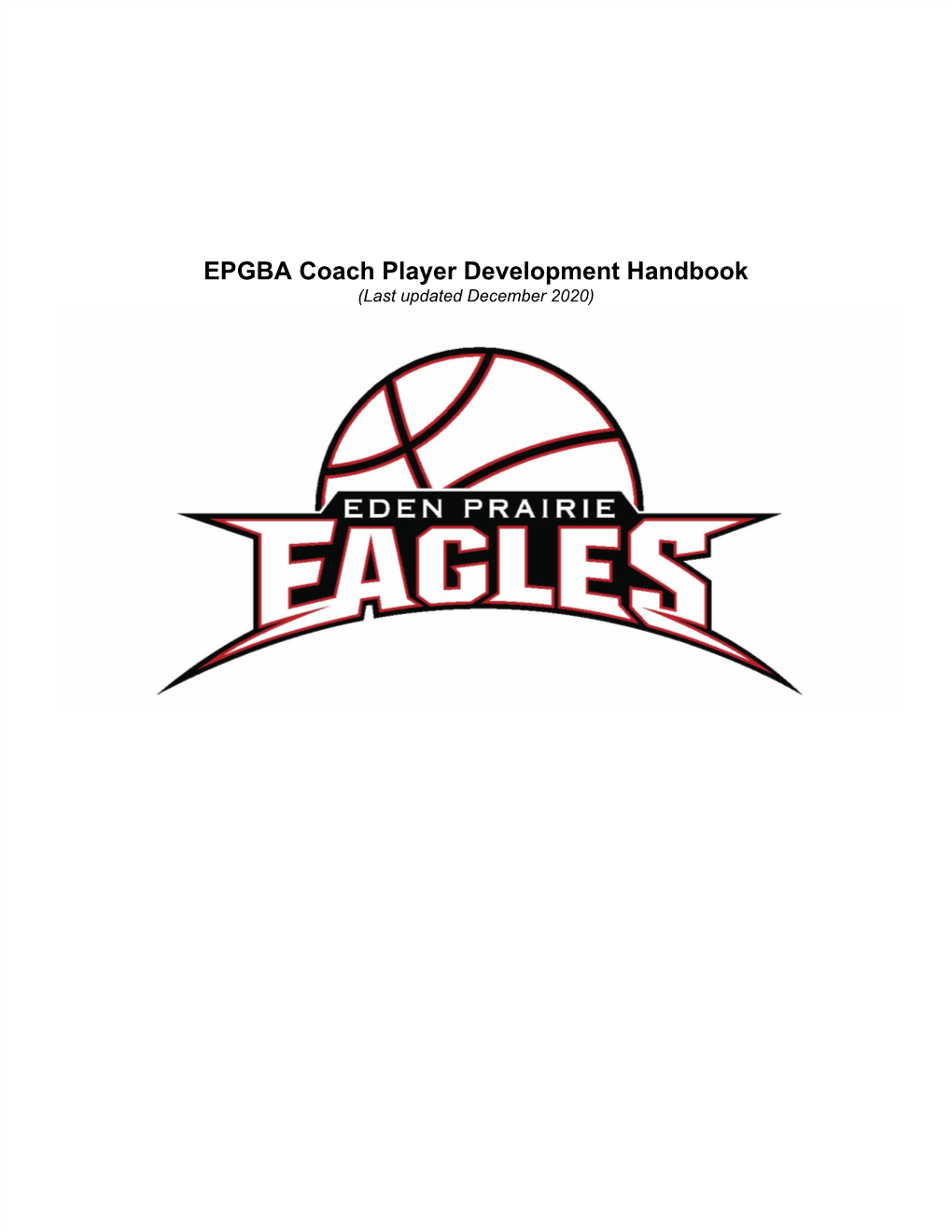 EPGBA Coach Player Development Handbook (Last Updated December 2020)