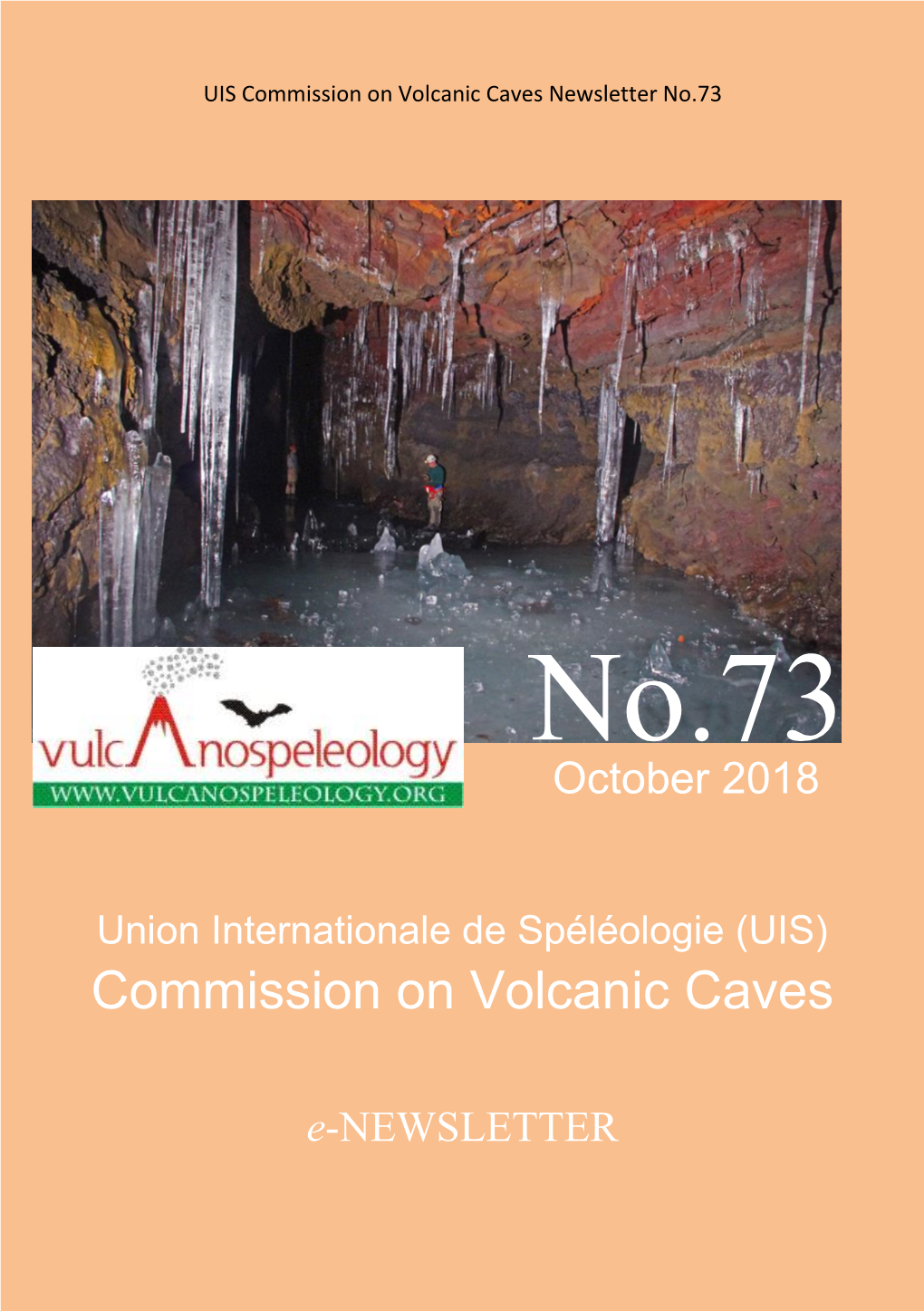 Commission on Volcanic Caves E-NEWSLETTER