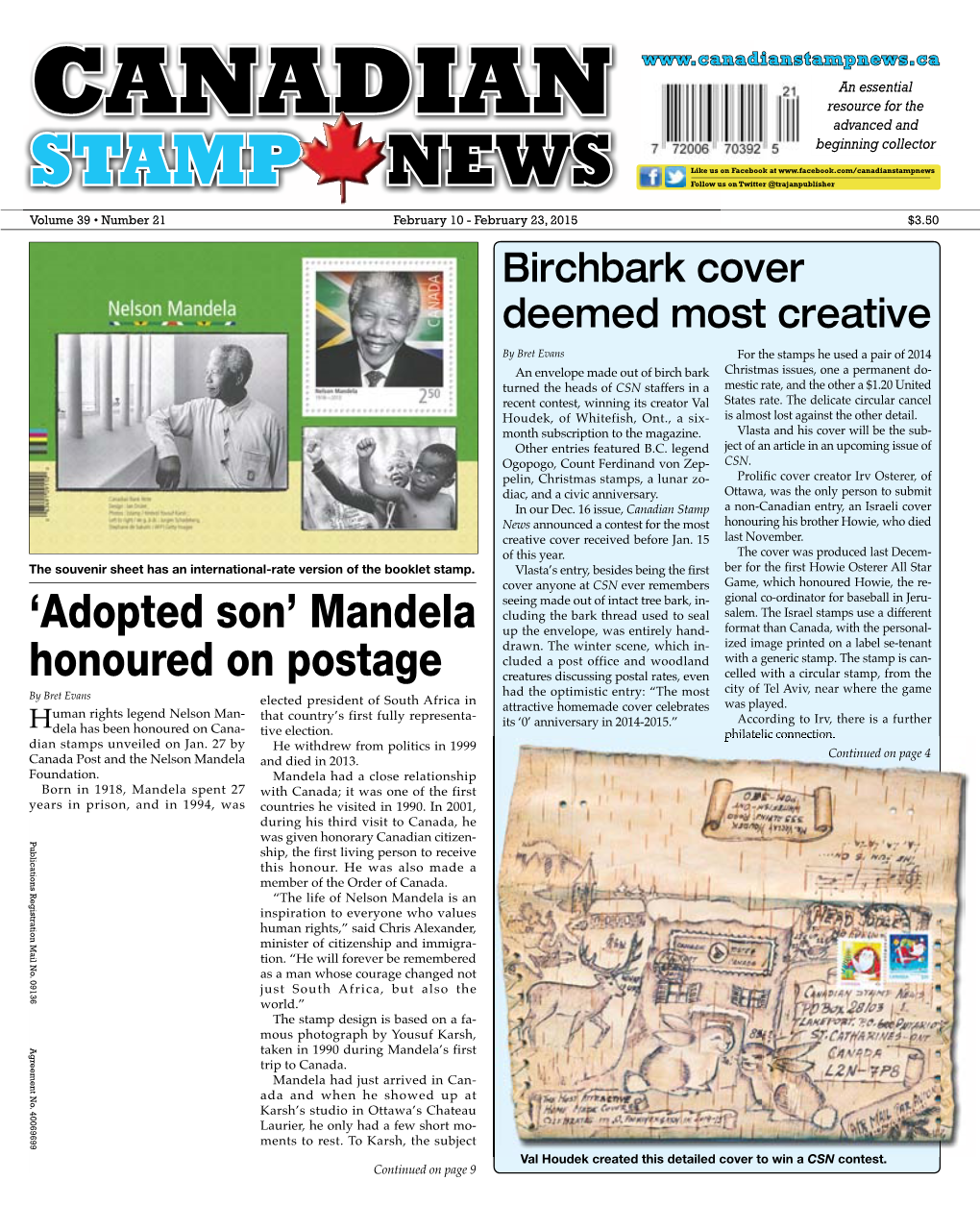 Canadianstampnews.Ca an Essential Resource for the Canadian Advanced and Beginning Collector