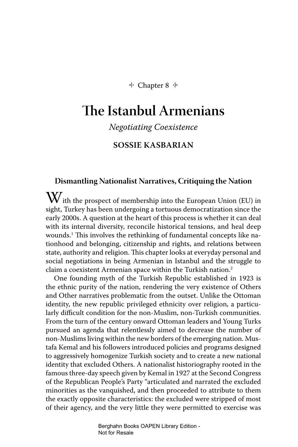 Chapter 8. the Istanbul Armenians