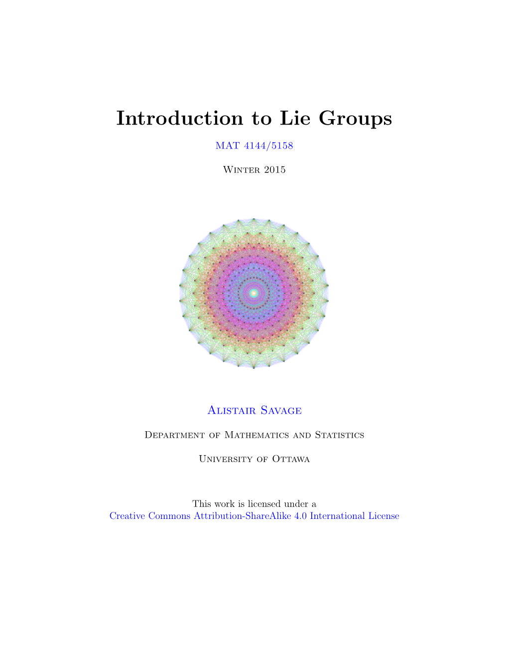 Introduction to Lie Groups