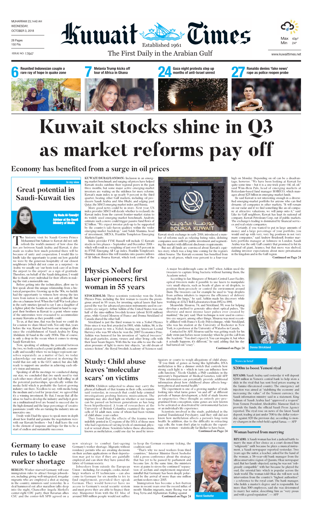 Kuwaittimes 3-10-2018.Qxp Layout 1