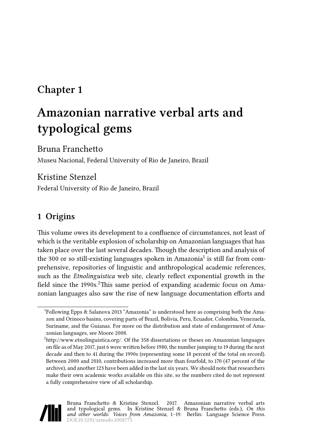 Amazonian Narrative Verbal Arts And