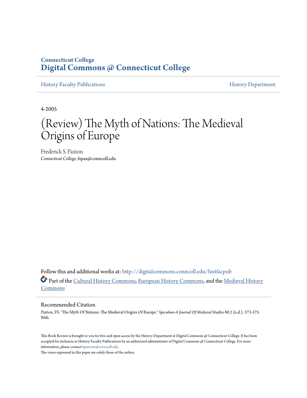 The Medieval Origins of Europe