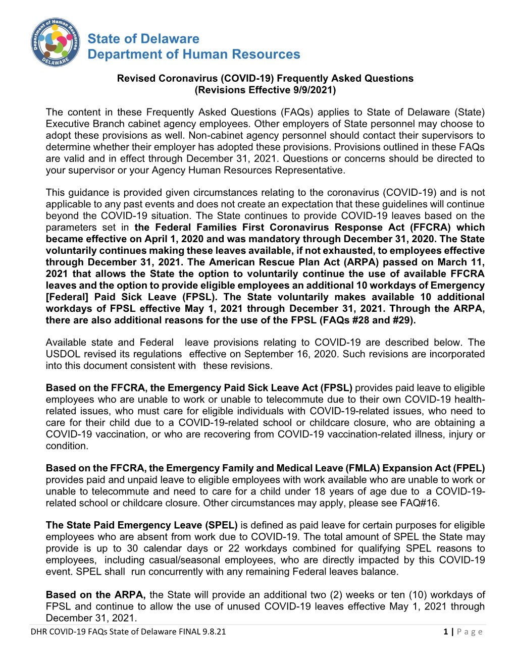 COVID-19 Coronavirus Faqs for State Employees