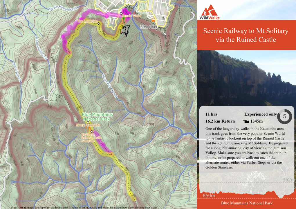 Scenic Railway to Mt Solitary Via the Ruined Castle