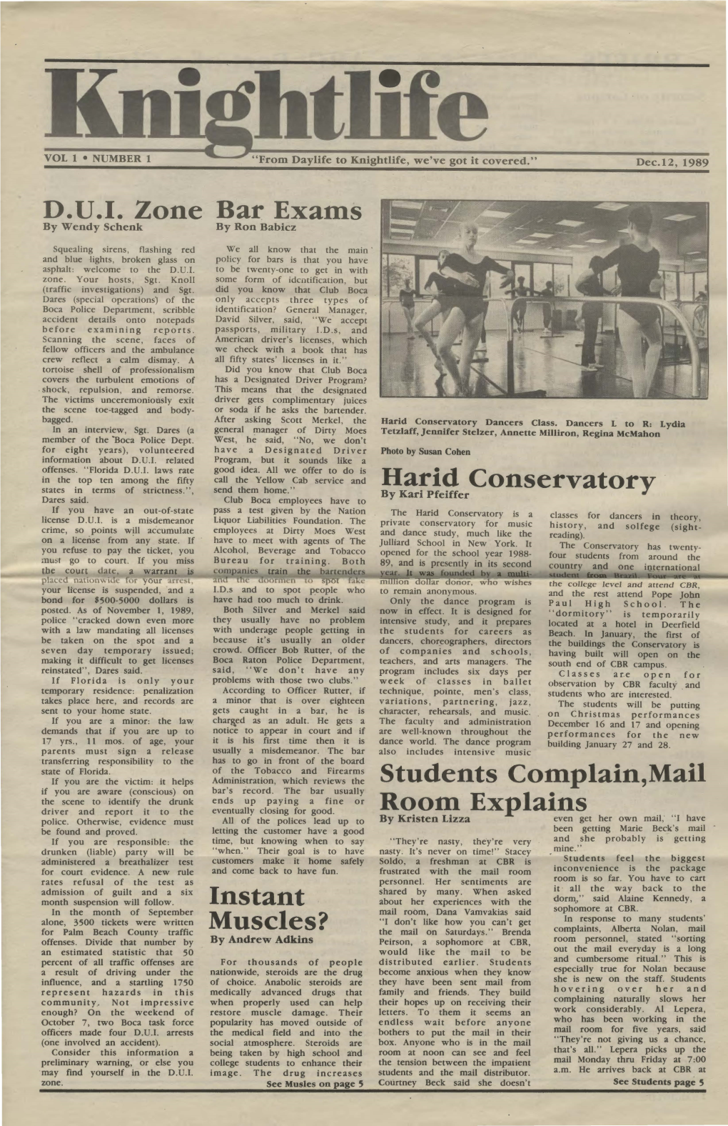 Knightlife, We've Got It Covered." Dec.12, 1989