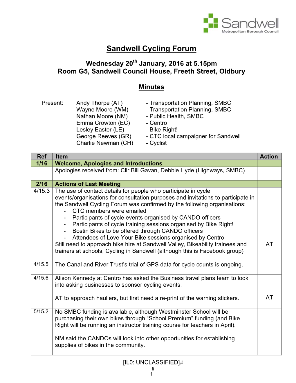 Sandwell Cycling Forum