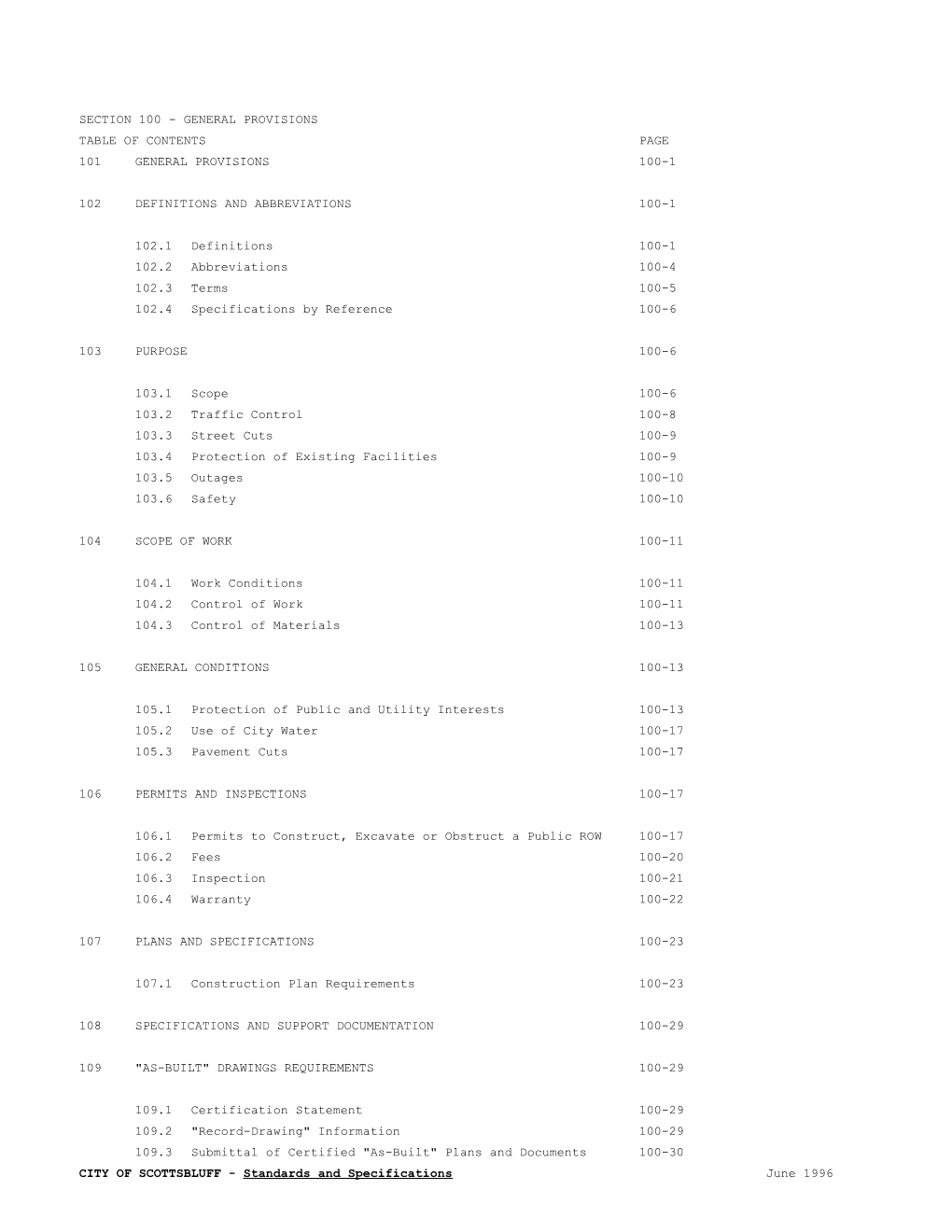 Section 100 - General Provisions