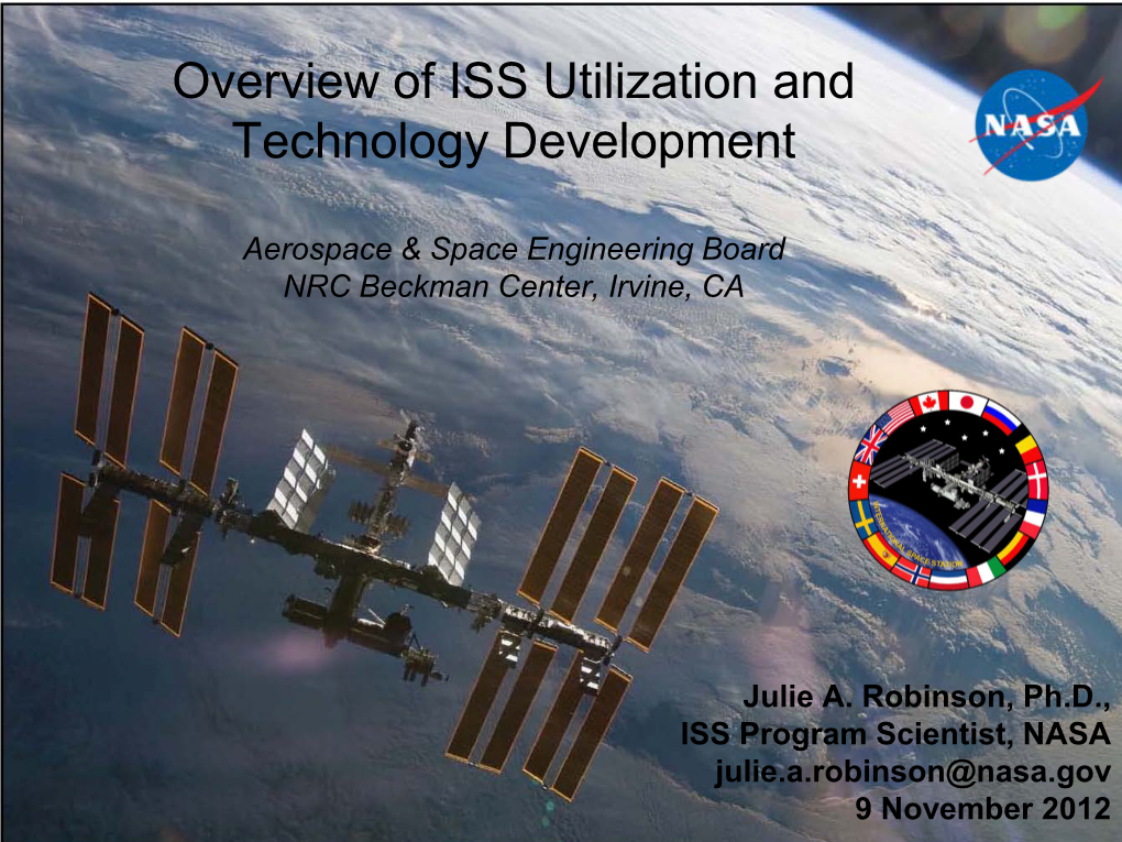 Overview of ISS Utilization and Technology Development