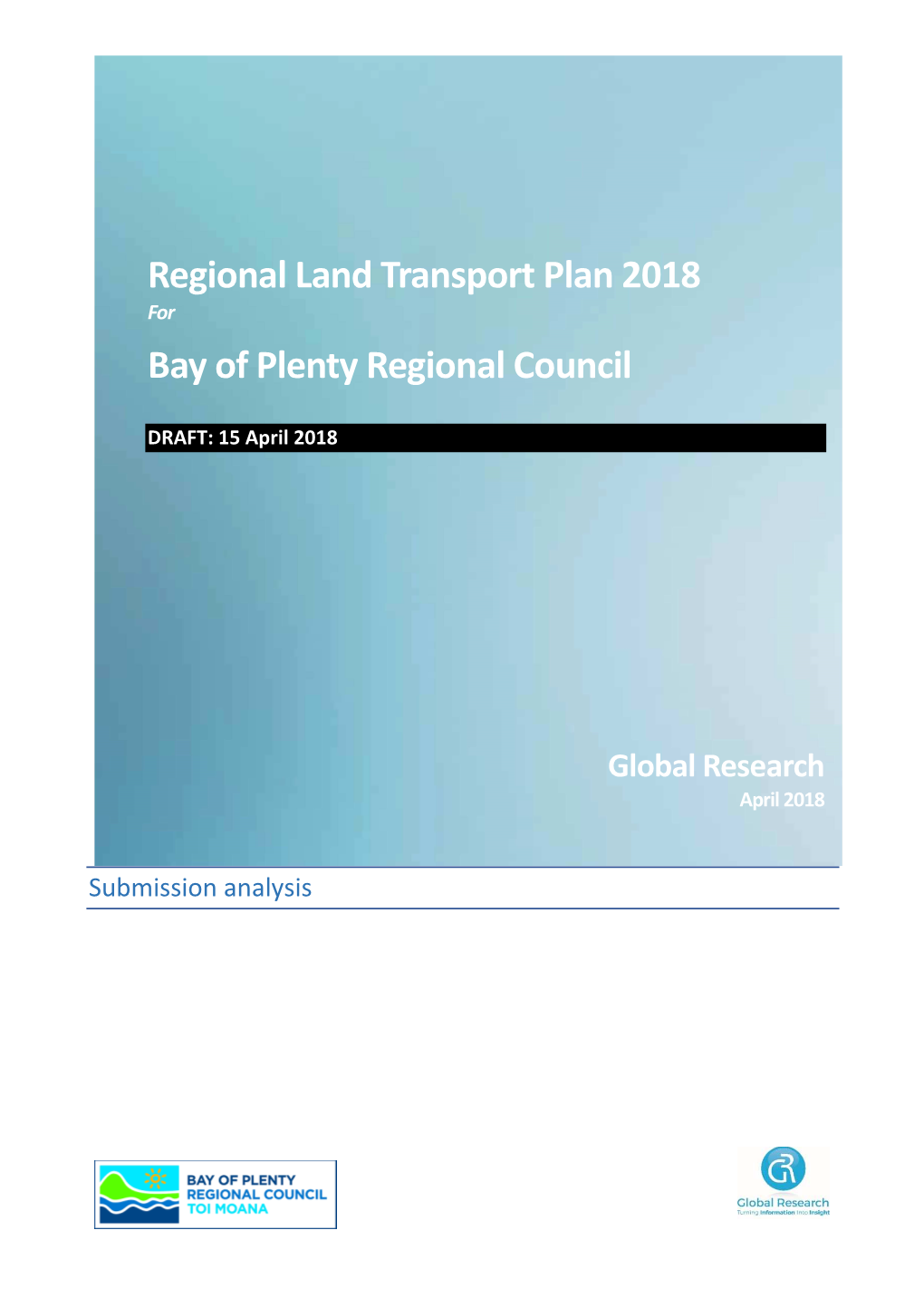 Regional Land Transport Plan 2018 for Bay of Plenty Regional Council