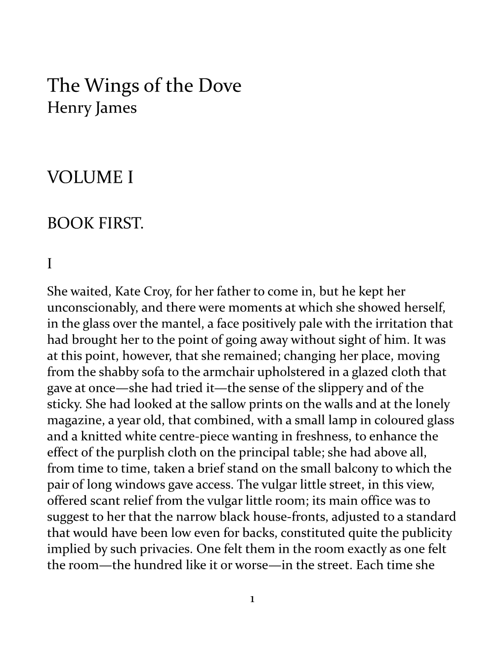 The Wings of the Dove Henry James