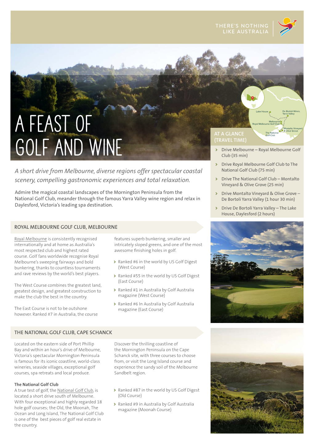 A Feast of Golf & Wine
