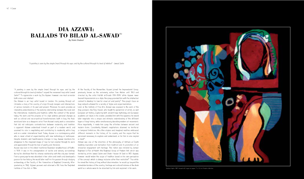 DIA AZZAWI: BALLADS to BILAD AL-SAWAD(1) By: Nada Shabout