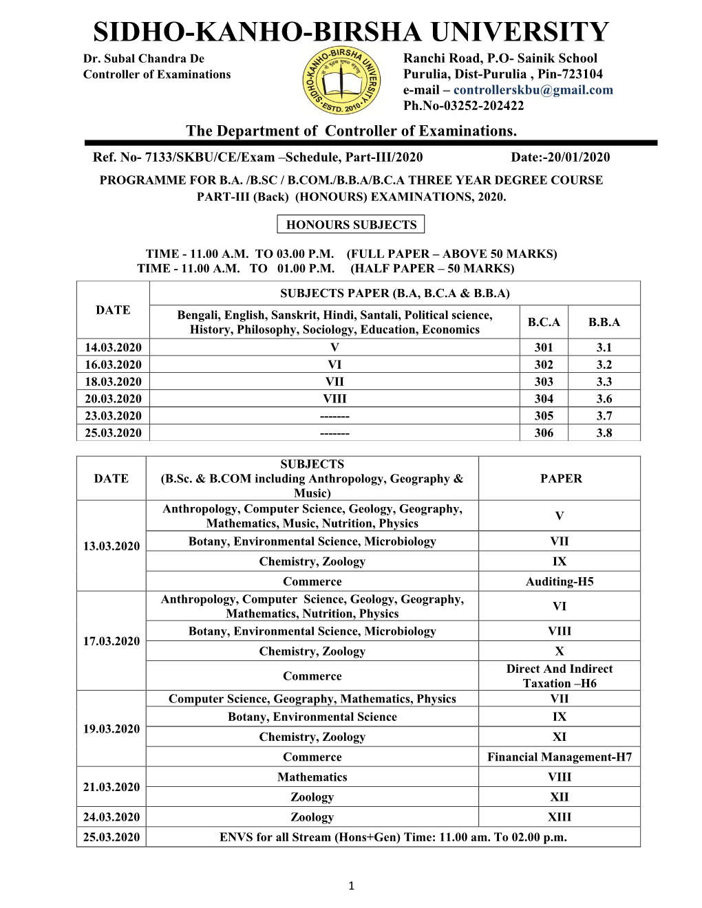 SIDHO-KANHO-BIRSHA UNIVERSITY Dr