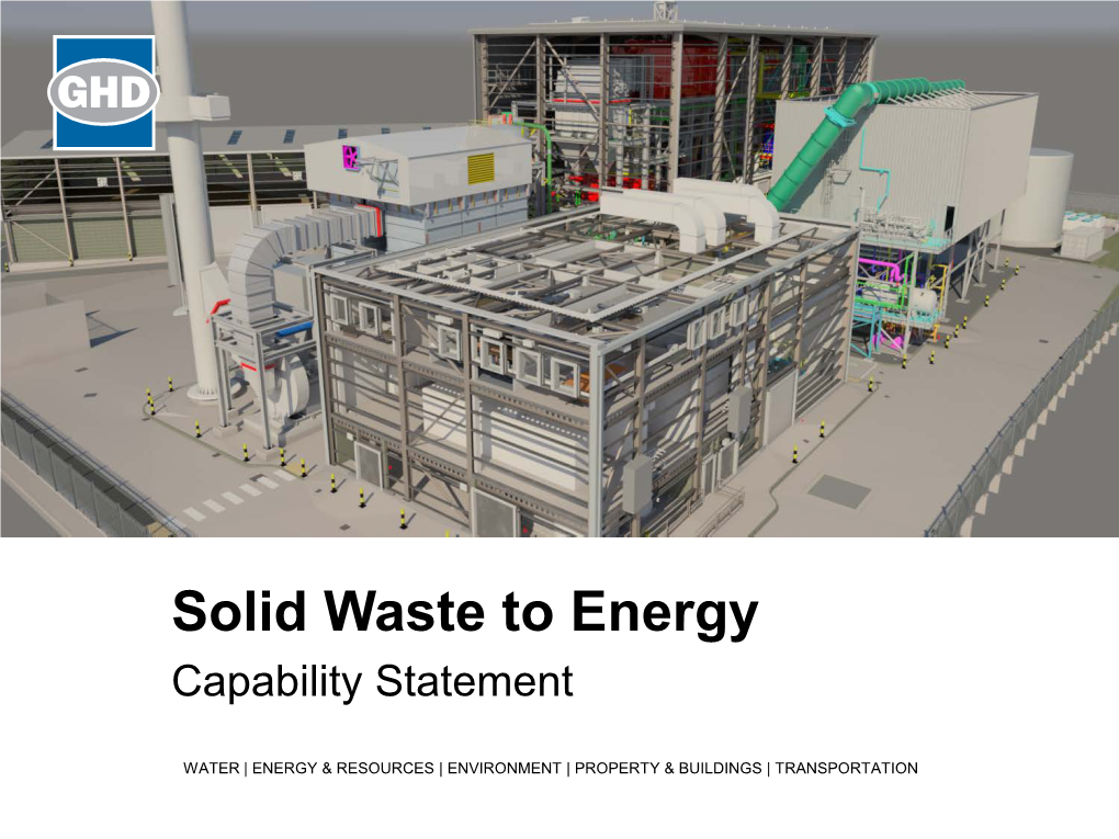 Waste to Energy Capability Statement