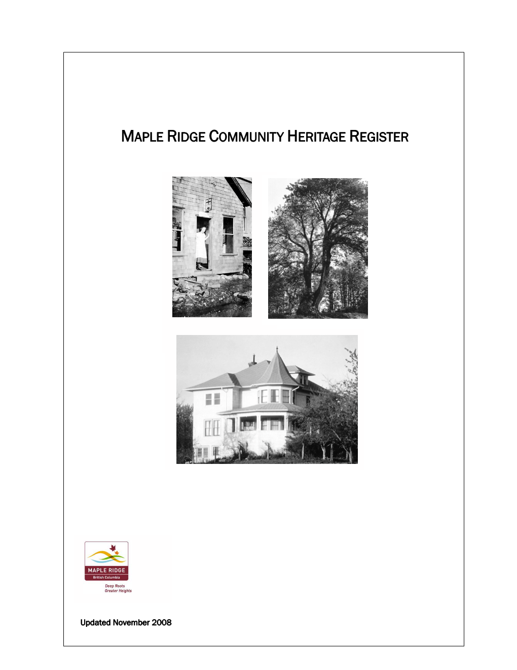 Maple Ridge Community Heritage Register
