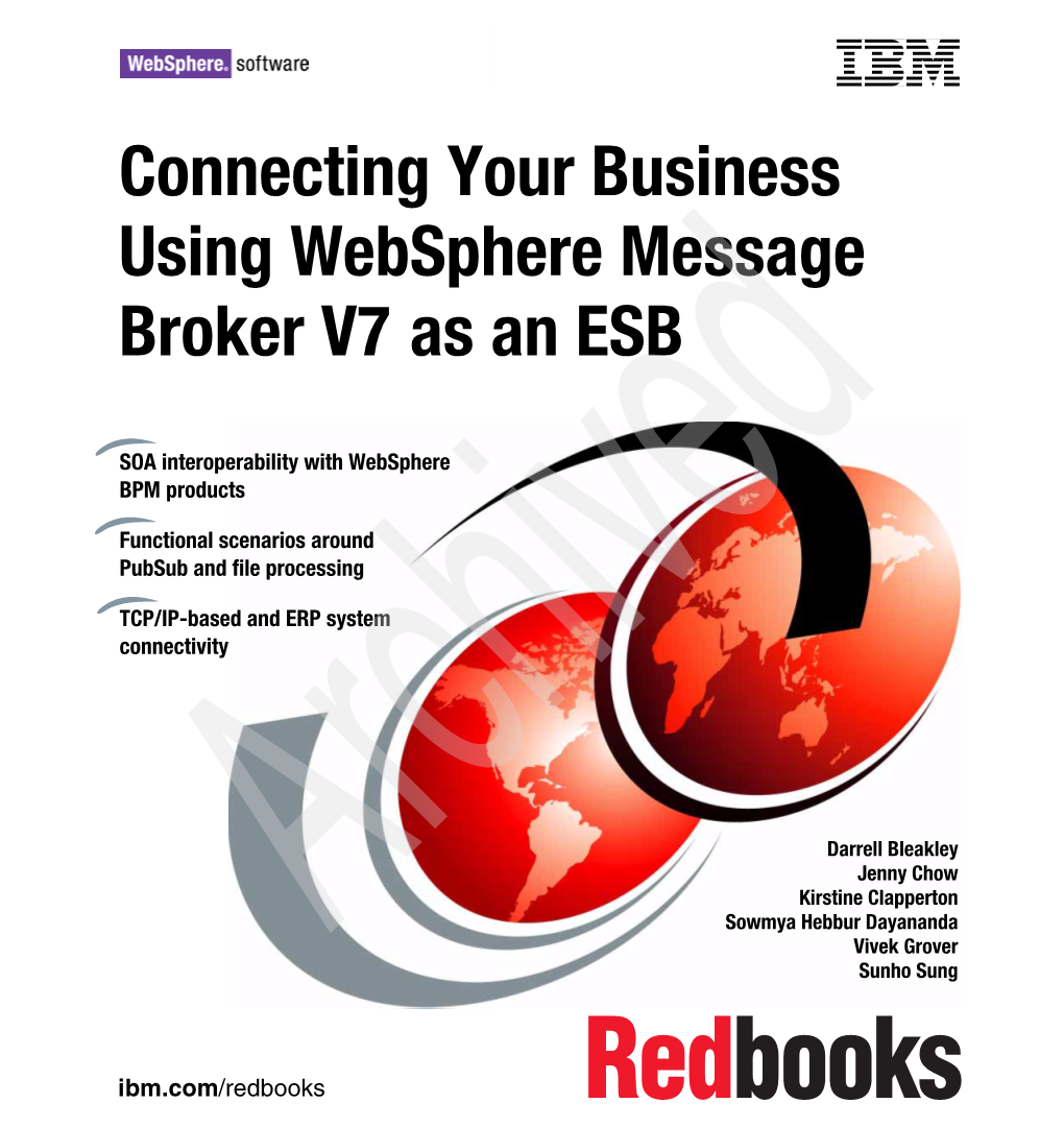 Connecting Your Business Using Websphere Message Broker V7 As an ESB