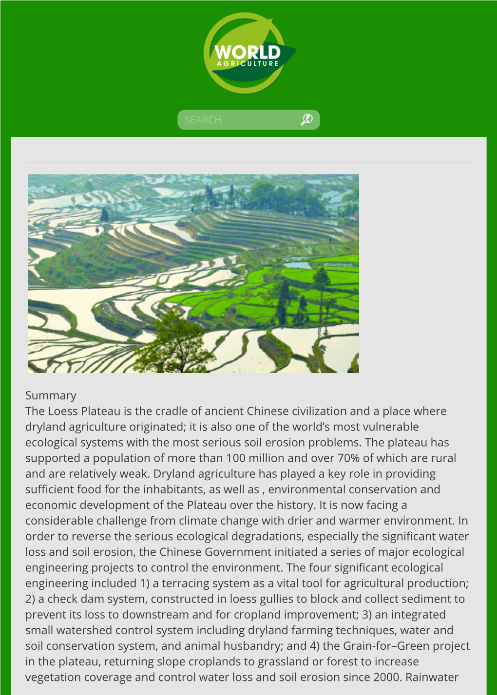 Summary the Loess Plateau Is the Cradle of Ancient