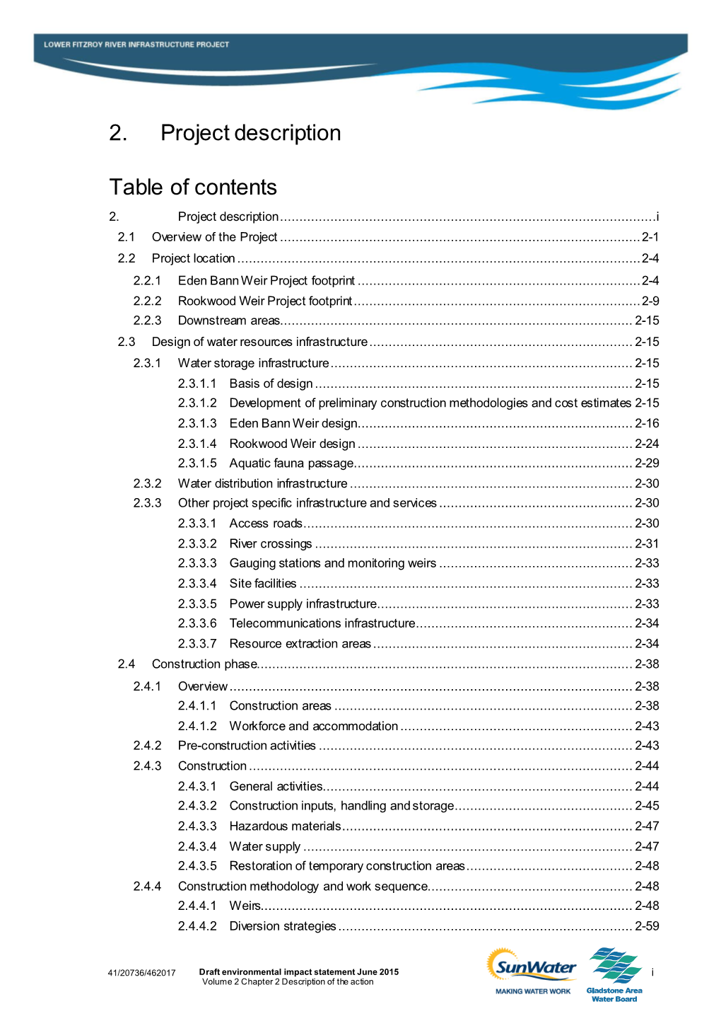 Lower Fitzroy River Infrastructure Project Draft Environmental Impact