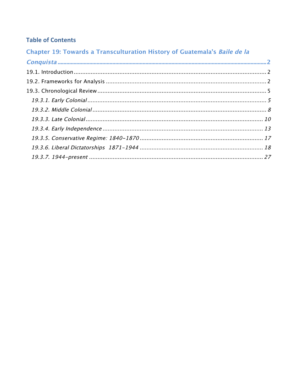 Towards a Transculturation History of Guatemala's Baile De La Conquista